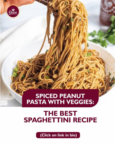 SPICED PEANUT PASTA WITH VEGGIES: THE BEST SPAGHETTINNI RECIPE