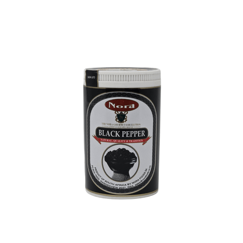 Nora Black Pepper container with natural ground black pepper for cooking and seasoning
