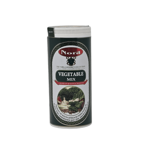 Nora Vegetable Mix 150g container with blend of carrots, peas, corn for cooking enhancement
