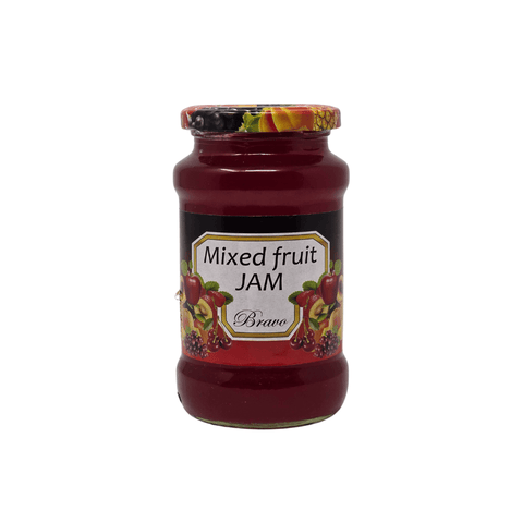 EXP Bravo Jam jar with apricot flavor, perfect for enhancing snacks and breakfasts.