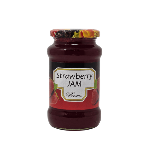 EXP Bravo Jam jar with apricot flavor, perfect for enhancing snacks and breakfasts.