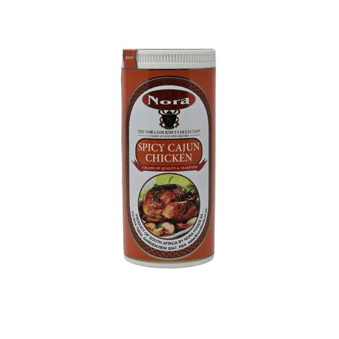 Nora Spicy Cajun seasoning blend for chicken with cayenne, garlic, and black pepper