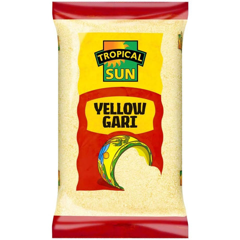 Tropical Sun Yellow Gari 3lbs bag of fine quality cassava for African cuisine cooking