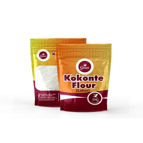 Sasun Kokonte Flour (Lafun) packaging, featuring high-quality cassava flour.