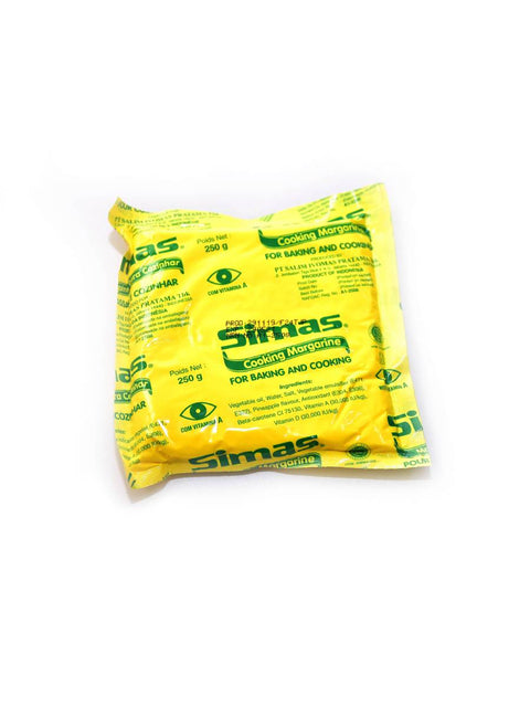 Simas Margarine yellow package for cooking and baking, 250g block