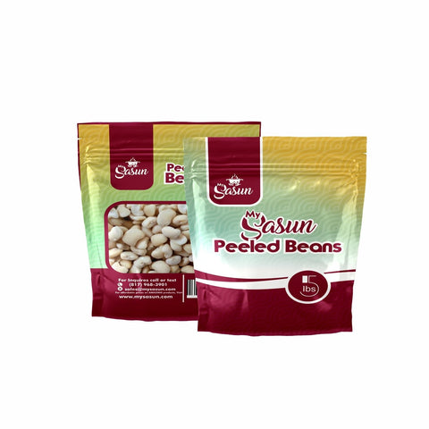 Sasun Dried Peeled Beans 1 lb pack with peeled white beans for cooking and nutrition