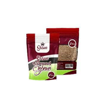 Sasun Ground Ogbono packaging with label, 1 lbs weight.
