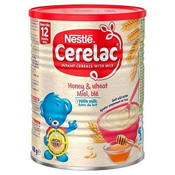 Nestle Cerelac Honey & Wheat infant cereal with milk and iron for toddlers over 12 months
