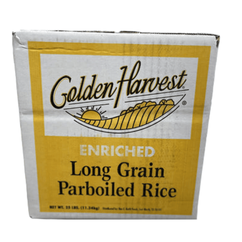 Golden Harvest Parboiled Rice 25lbs box of enriched long grain rice