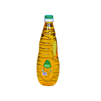 Grand Pure Soya Oil 1L bottle, heart-friendly cooking oil made in Nigeria.