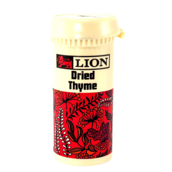 Lion Dried Thyme 10g container with red and cream floral label for Indian-style cooking and seasoning.