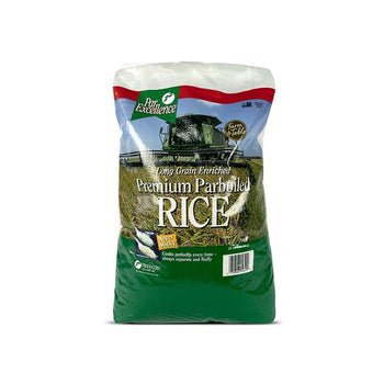 Par Excellence Rice 50lbs bag with premium parboiled label.