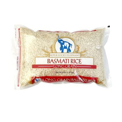 Super Lucky Elephant Basmati Rice 5lb bag of long grain aromatic Indian rice