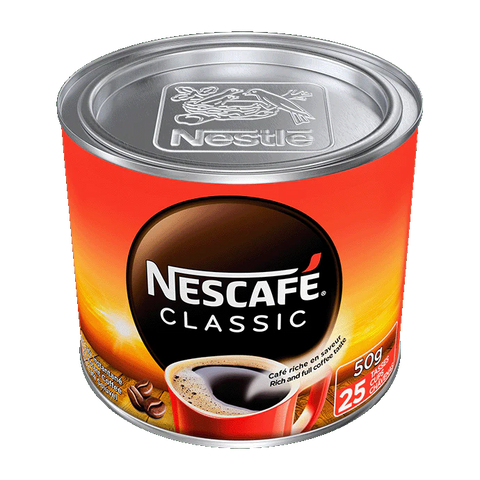 EXP Nescafe Classic 50g instant coffee jar with rich aroma.