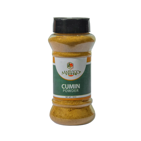 Marvico Cumin Powder 100g bottle with green label and black cap