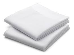 Cotton handkerchiefs in classic white, made from 100% pure cotton for softness and absorbency.