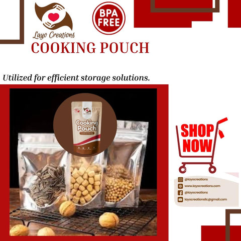 Layo Creations Moi Moi Cooking Pouch | Mylar bag | Storage Bag