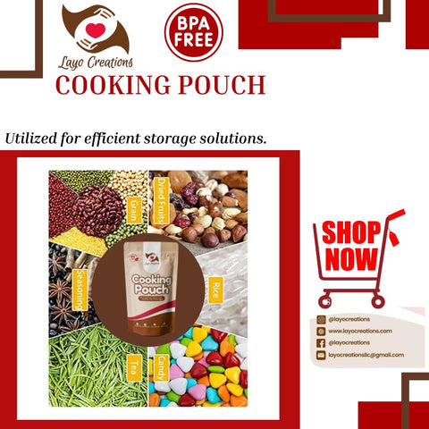 Layo Creations Moi Moi Cooking Pouch | Mylar bag | Storage Bag