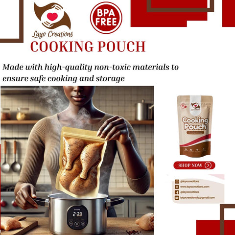 Layo Creations Moi Moi Cooking Pouch | Mylar bag | Storage Bag
