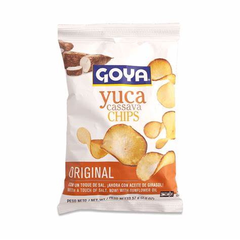 Goya yuca cassava chips original flavor bag crunchy snack