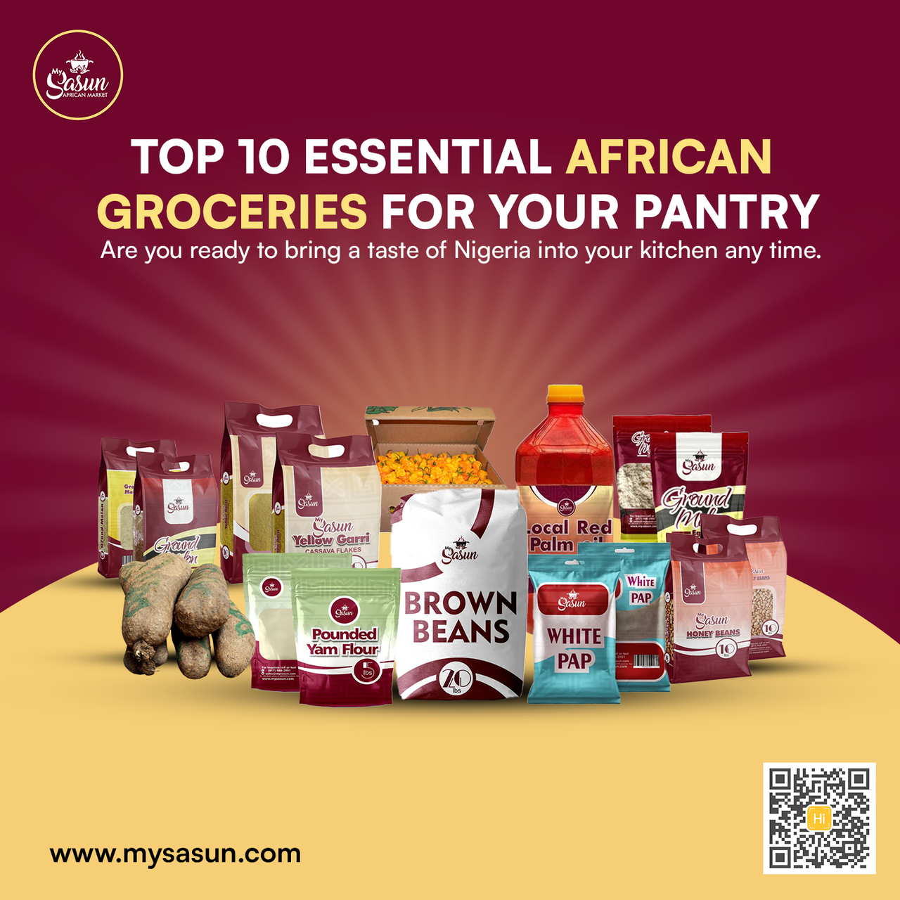 Top 10 Essential African Groceries for Your Pantry – My Sasun