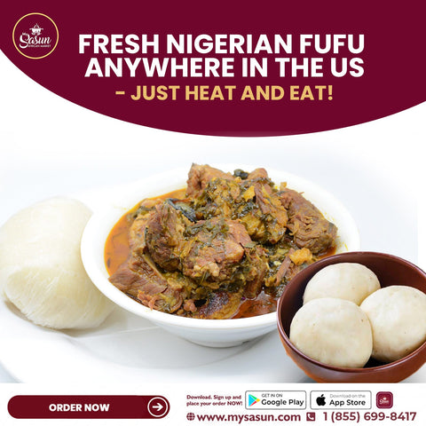 Fresh Nigerian Fufu Anywhere in the US- Just Heat and Eat!