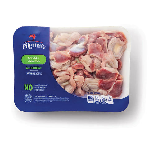 Pilgrim Chicken Gizzard 1.5lb package of raw natural chicken gizzards