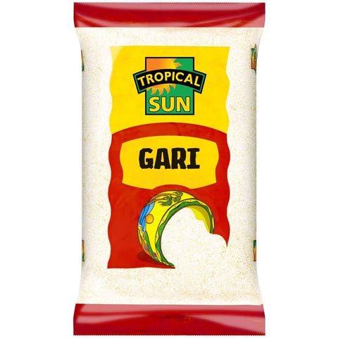 Tropical Sun Gari White 5kg pack of premium cassava flour for traditional West African dishes and snacks