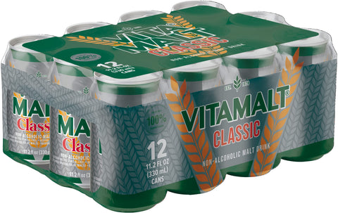 12-pack Vita Malt Classic non-alcoholic malt drink cans