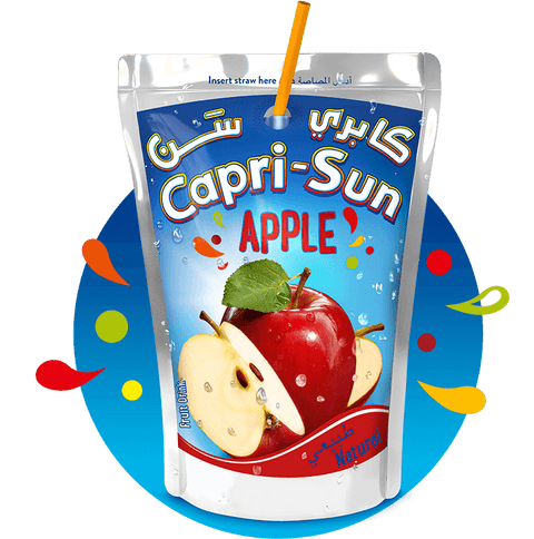 Nigerian Capri-Sun Apple pack with sliced apple imagery on the pouch.