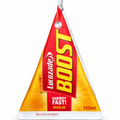 Box of 16 Lucozade Boost 125ml bottles providing quick energy with natural sugars and B vitamins