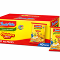 Bowl of Indomie Chicken Noodles with seasoning packets and chopsticks.