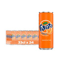 Fanta Can 33cl pack of 6, citrus-flavored soda from Nigeria.