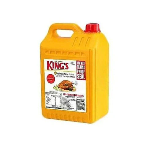Kings Vegetable Oil 5L yellow container with red cap and tamper-proof seal label