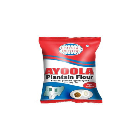 Ayoola Plantain Flour 0.9kg package for gluten-free cooking and baking.