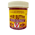 Damatol Hair Butter jar with herbal oils, vitamin E, and protein for natural African hair care and scalp nourishment.