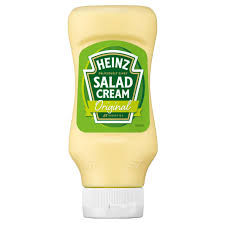 Heinz Salad Cream bottle with creamy tangy dressing for salads and sandwiches