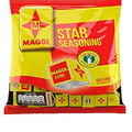 Maggi Star Seasoning Cubes packaging, 100 cubes, natural ingredients, no artificial preservatives.