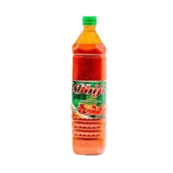 Obiji Palm Oil 1L bottle for traditional West African cuisine.