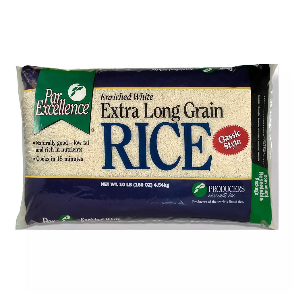 Par excellence extra long grain rice features