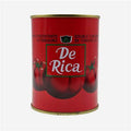 De Rica Tomato Paste tin with ripe Italian tomatoes, rich flavor, gluten-free, no preservatives.