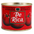 De Rica Tomato Paste tin with Italian tomatoes, gluten-free and preservative-free.