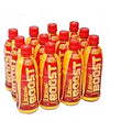 Pack of 12 Lucozade Boost bottles for energy and hydration.