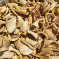 Dried white beef hide dog chews in a pack of 10 pieces for dental health and chewing satisfaction