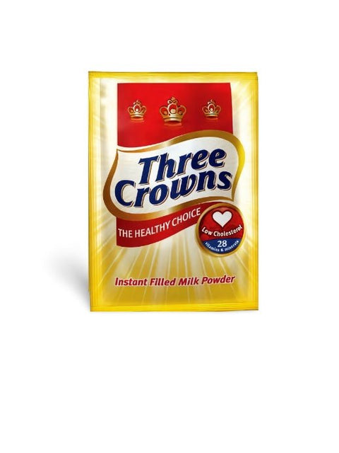 Three Crowns Satchet 10 packs, 12g, rich and creamy dairy milk powder.