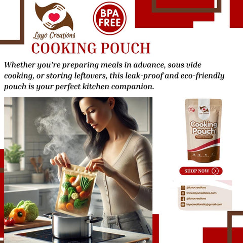 Layo Creations Moi Moi Cooking Pouch | Mylar bag | Storage Bag
