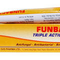 Funbact-A triple action antifungal, antibacterial, and anti-inflammatory cream in 30gm packaging