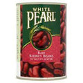 White Pearl Red Kidney Beans canned for cooking and salads, plant-based protein and fiber source