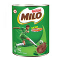 Milo 1.4kg tin with rich malted barley and cocoa blend, providing energy and vitality.