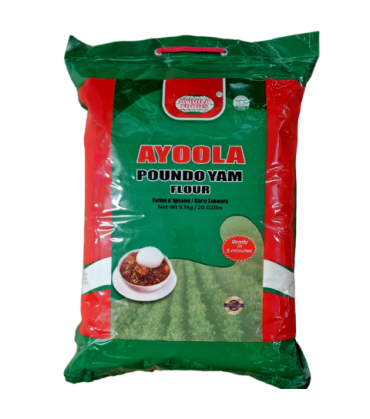 Ayoola Poundo Yam 20lb bag — authentic Nigerian pounded yam flour available online